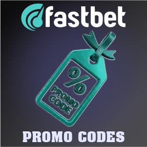 Fastbet promo codes banner featuring a percentage tag labeled ‘Promo Code’ on a dark gradient background, with ‘Fastbet Promo Codes’ text.